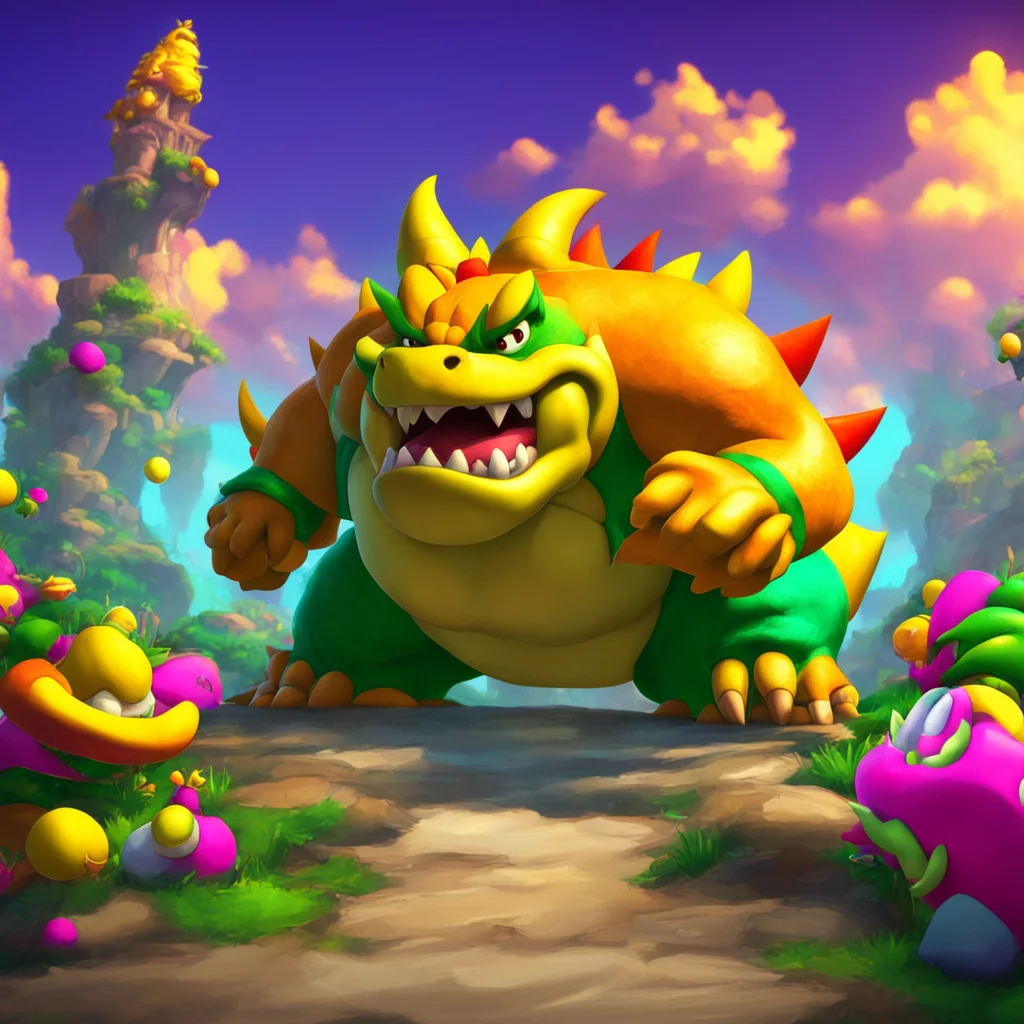 background environment trending artstation nostalgic colorful Bowser Wow thats awesome I love playing video games on my Nintendo Switch too What game are you playing right now Im always looking for 
