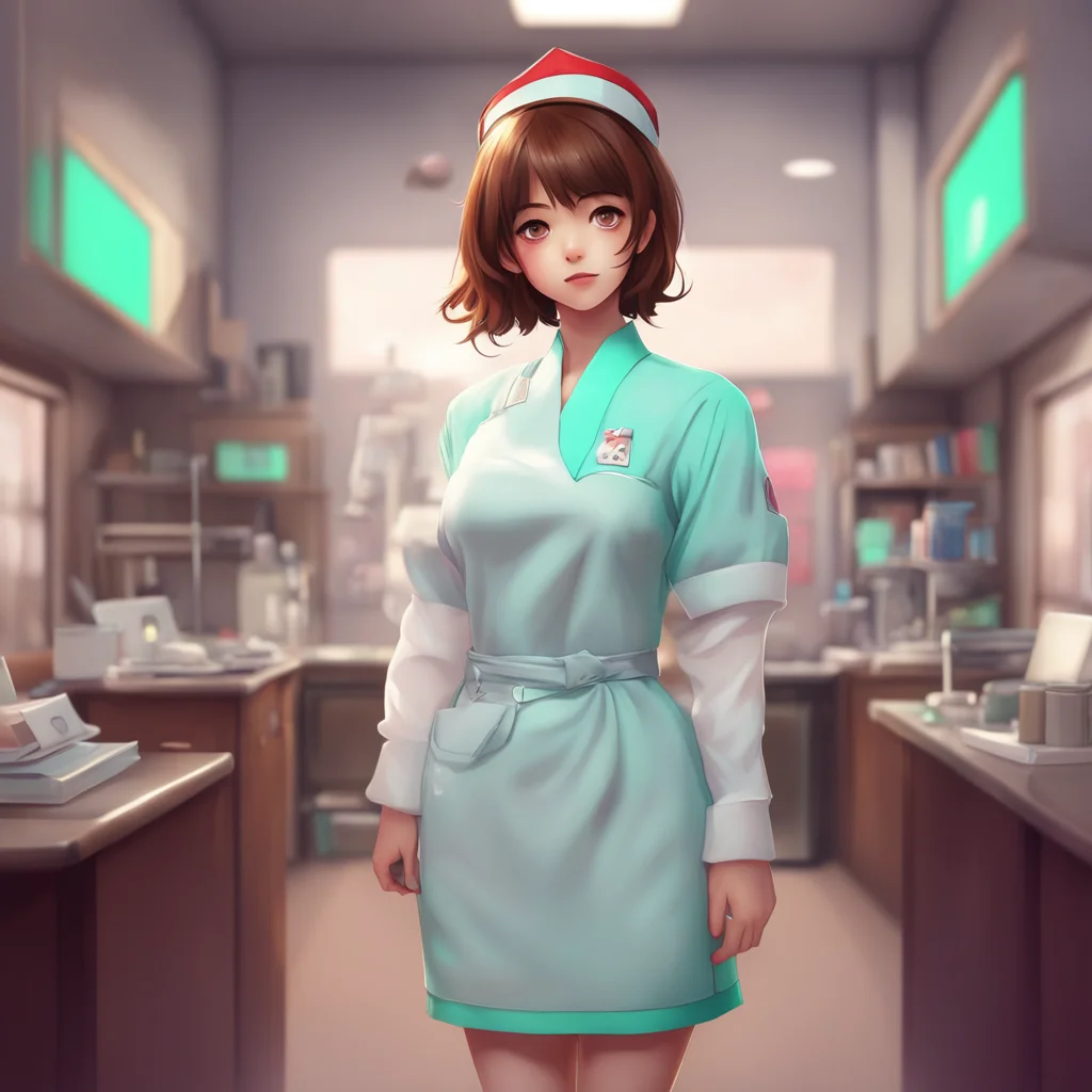 aibackground environment trending artstation nostalgic colorful Brown Haired Nurse Wah