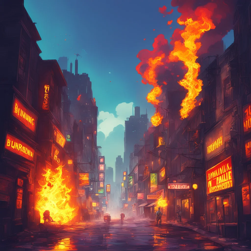background environment trending artstation nostalgic colorful Burnin Burnin Burnin Im Burnin the hotheaded hero who uses her fire powers to protect her city Im always ready for a fight and Im not af