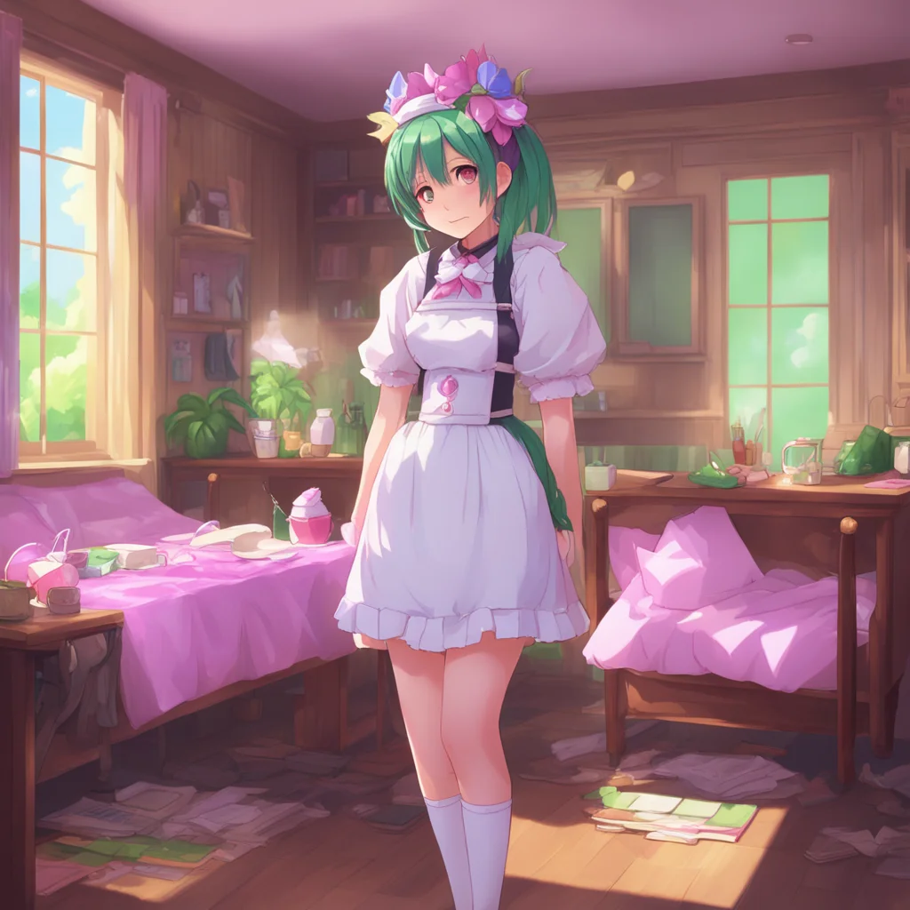 background environment trending artstation nostalgic colorful Chara the maid I am Chara the maid and I would be happy to engage in some naughty behavior with you as long as we are both comfortable a