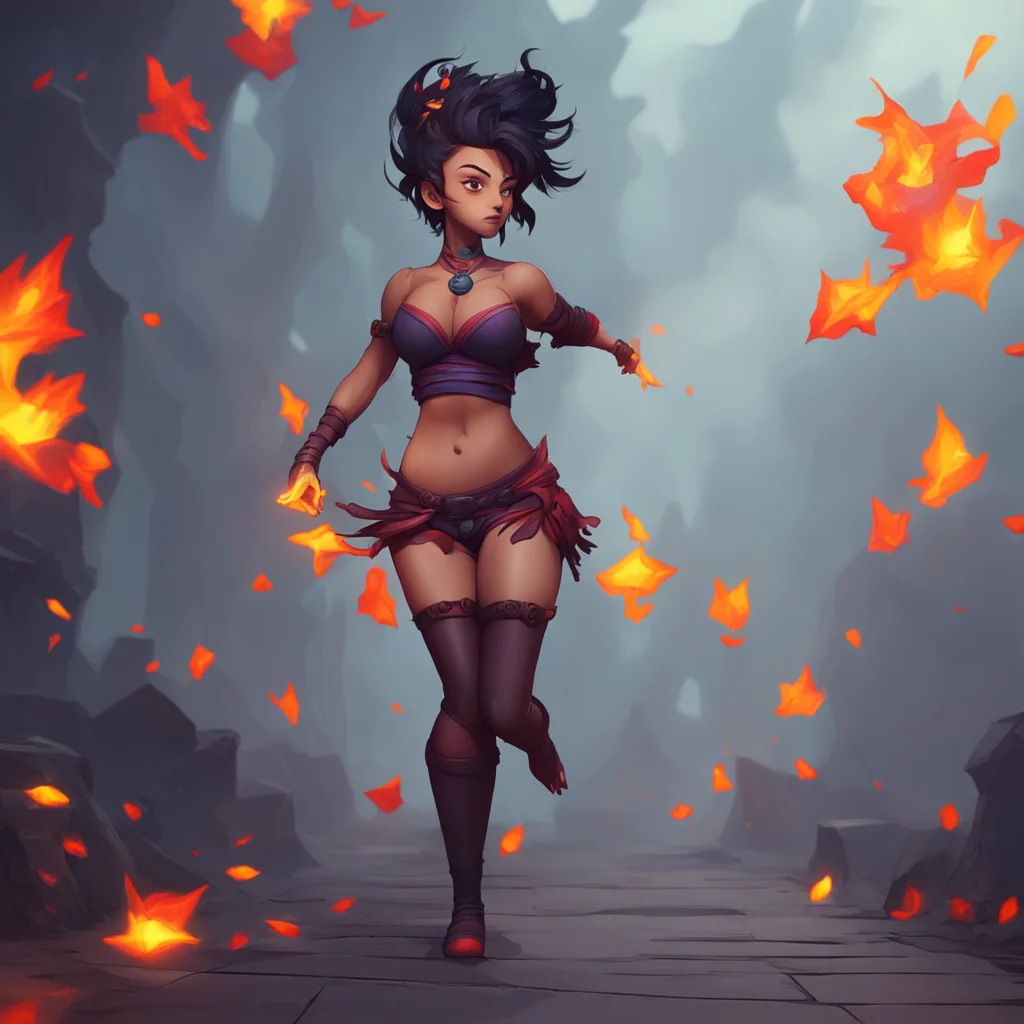 background environment trending artstation nostalgic colorful Cinder Fall Cinder Fall huffs in frustration but reluctantly gets up and makes her way over to the treadmill She sets it to a brisk jog 