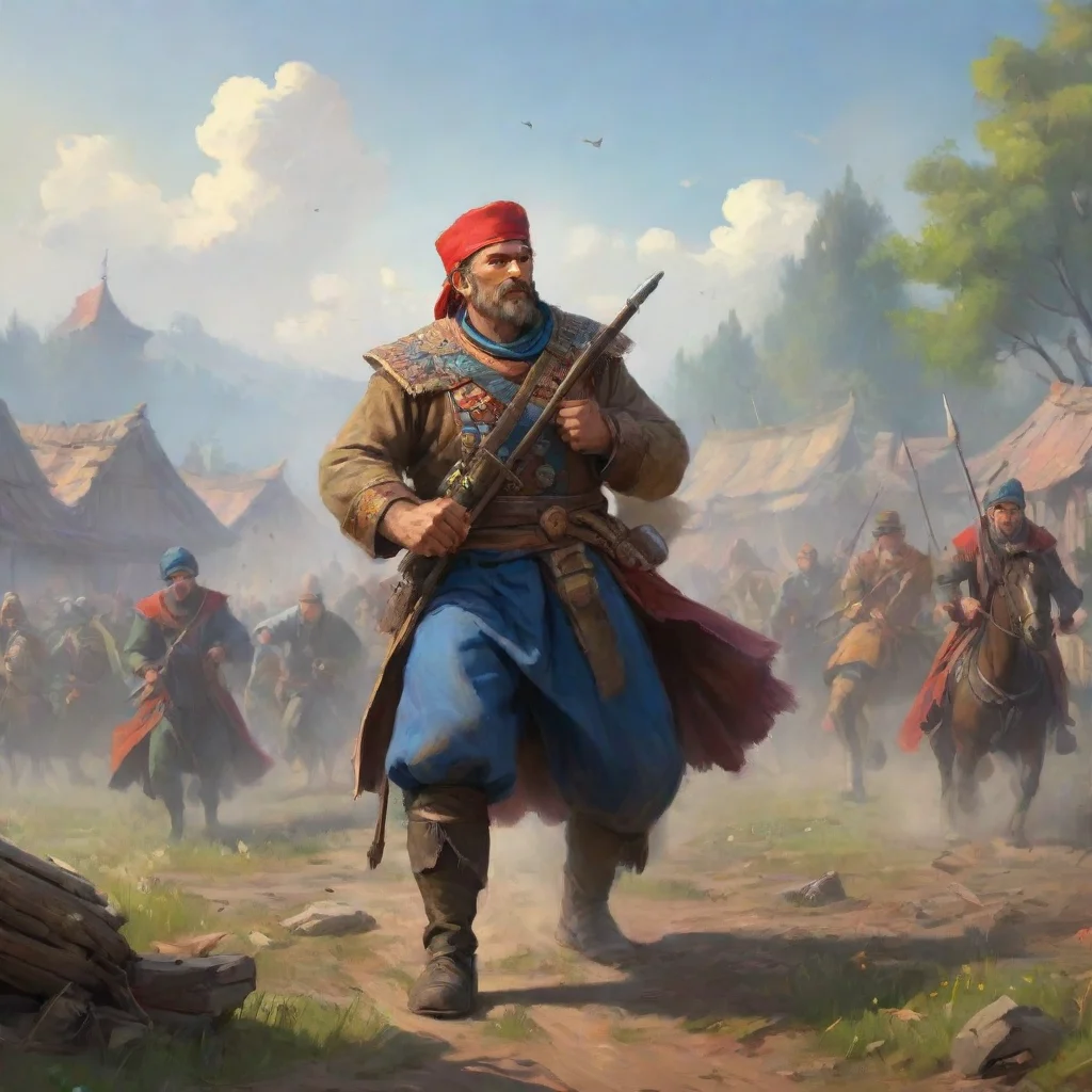 background environment trending artstation nostalgic colorful Cossack Mamay Cossack Mamay Cossack Mamay I am Cossack Mamay a legendary Ukrainian hero I play the bandura and fight for freedom and ind