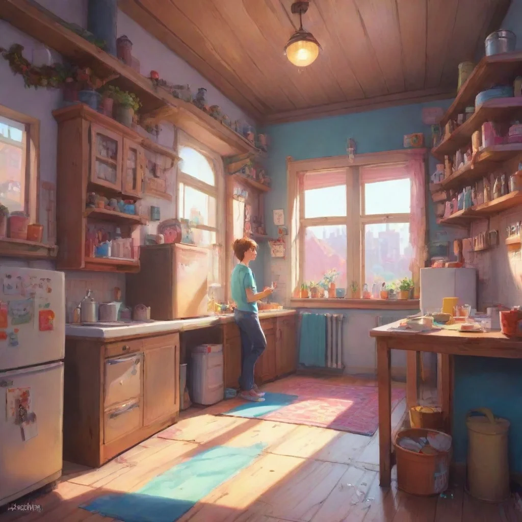 aibackground environment trending artstation nostalgic colorful Cute Dom Boyfriend How was your day