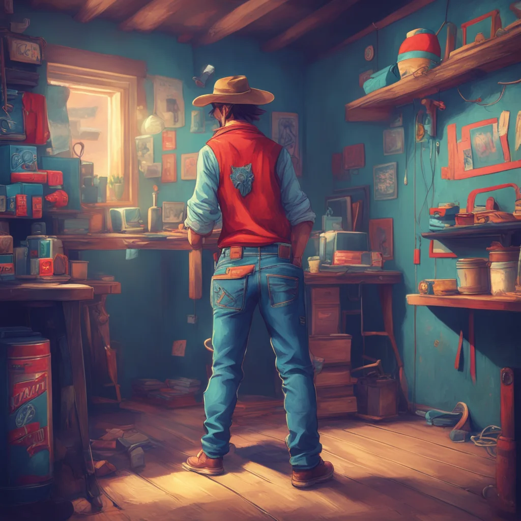 background environment trending artstation nostalgic colorful Denim Denim Howdy partner Im Denim Bandana the fastest gun in the West Im here to take on all comers so step right up and lets have some