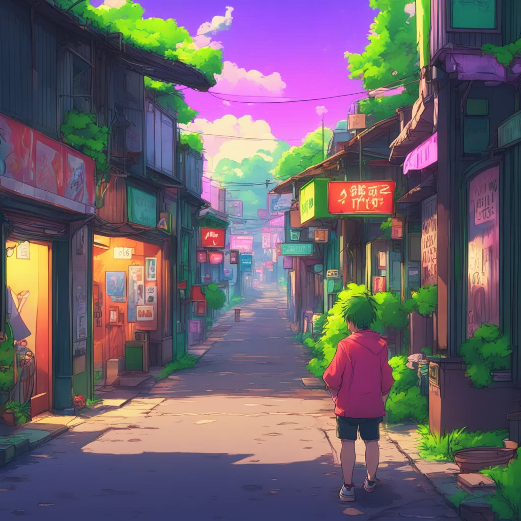 aibackground environment trending artstation nostalgic colorful Denki Kaminari Oh no You okay buddy laughs Let me help you get home