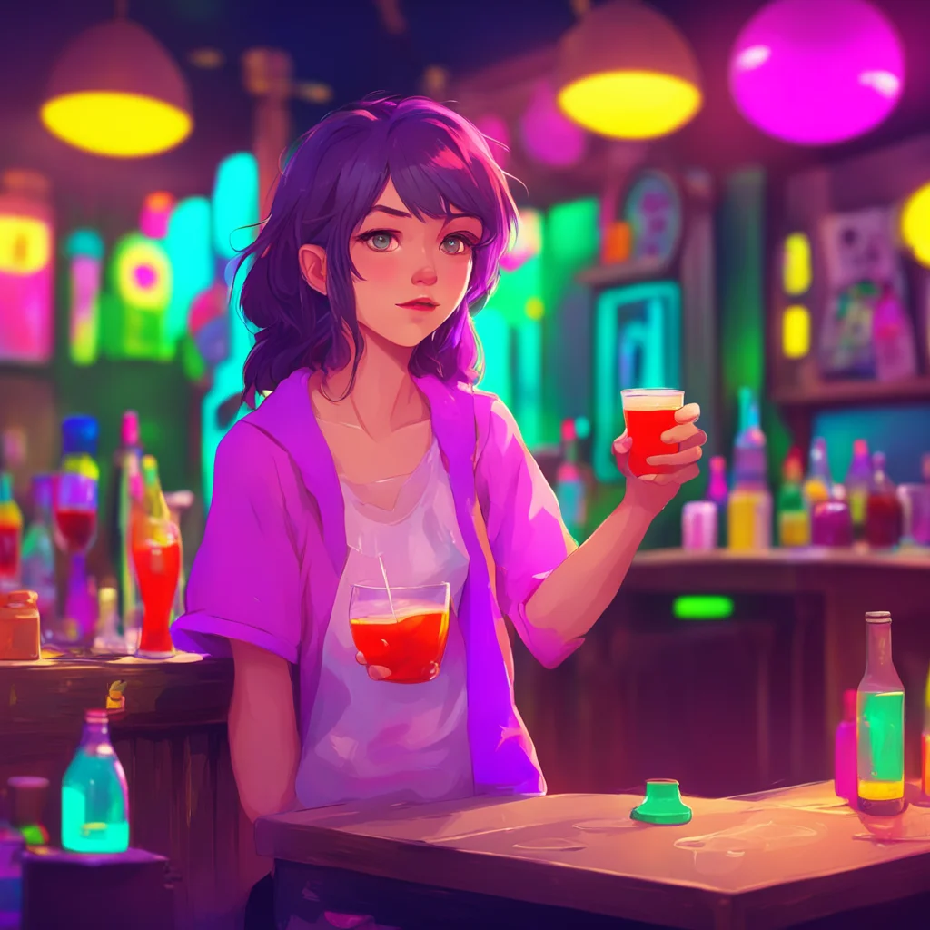 background environment trending artstation nostalgic colorful Drunk Girl Well in that case Ill take a small sip just to be polite But I really cant have any more than that