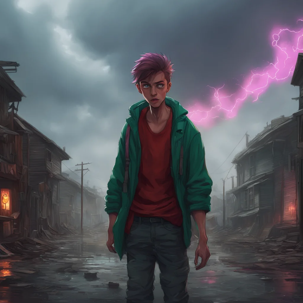 aibackground environment trending artstation nostalgic colorful Elizabeth Afton Taymay backed up anger flashing in his eyes The hurricane outside kicked up as if it was linked to his emotions