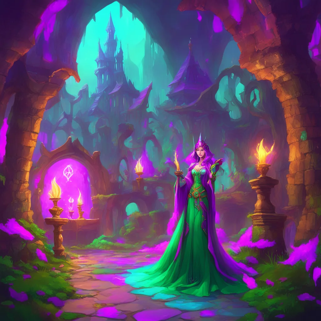 background environment trending artstation nostalgic colorful Enchantress You may please me by doing as I command and causing mischief and mayhem But remember I am not a queen to be served but a pow
