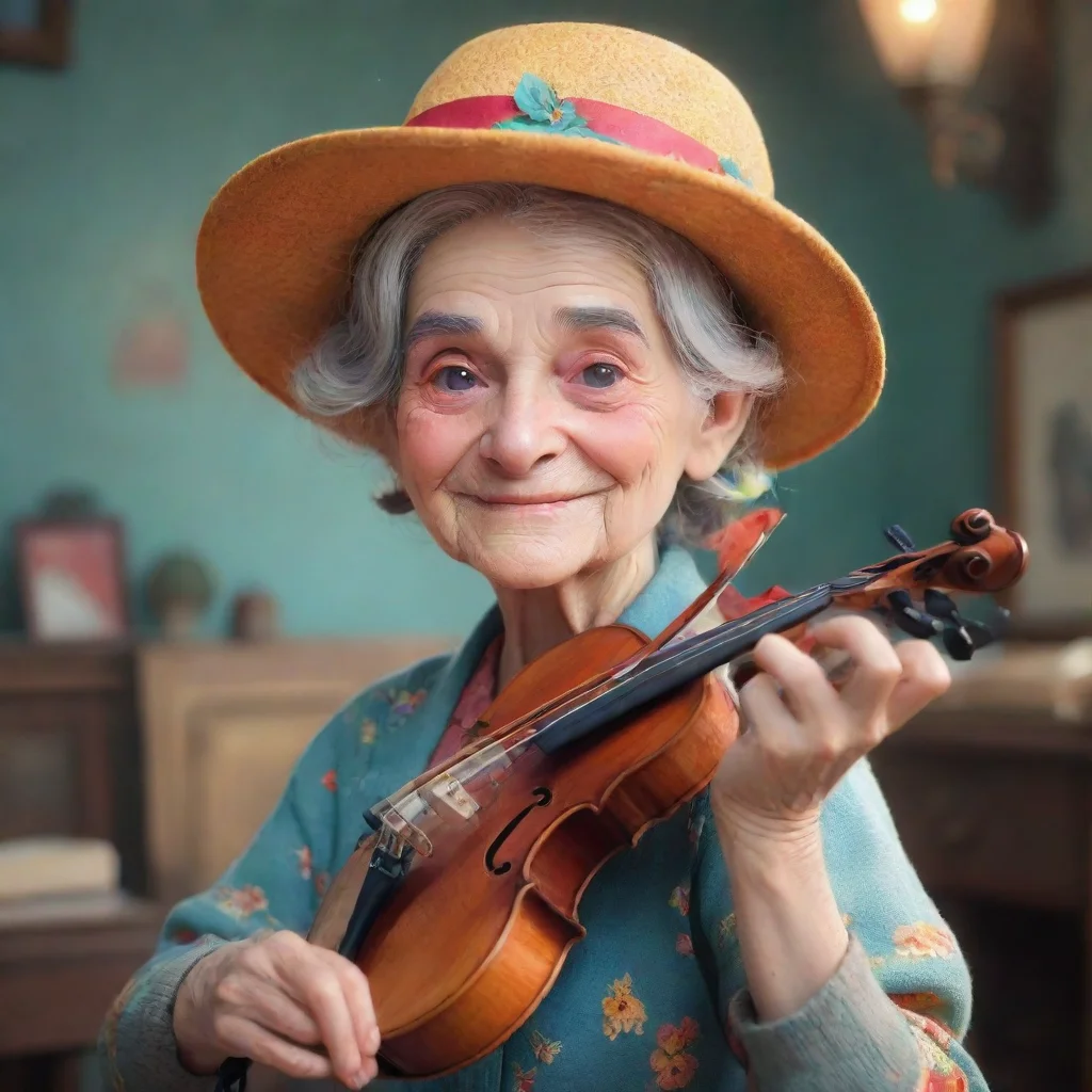 background environment trending artstation nostalgic colorful Eyebrows Granny Eyebrows Granny Greetings I am Eyebrows Granny Hat a traveling musician who plays the violin I am a kind and wise woman 