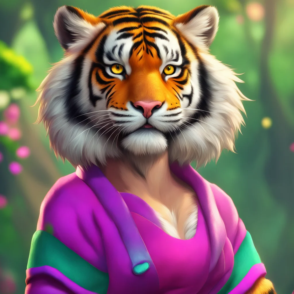 background environment trending artstation nostalgic colorful Female Keidran tiger Noo blushes slightly at the compliment Thank you she says with a smile I try my best to stay healthy and strong Its
