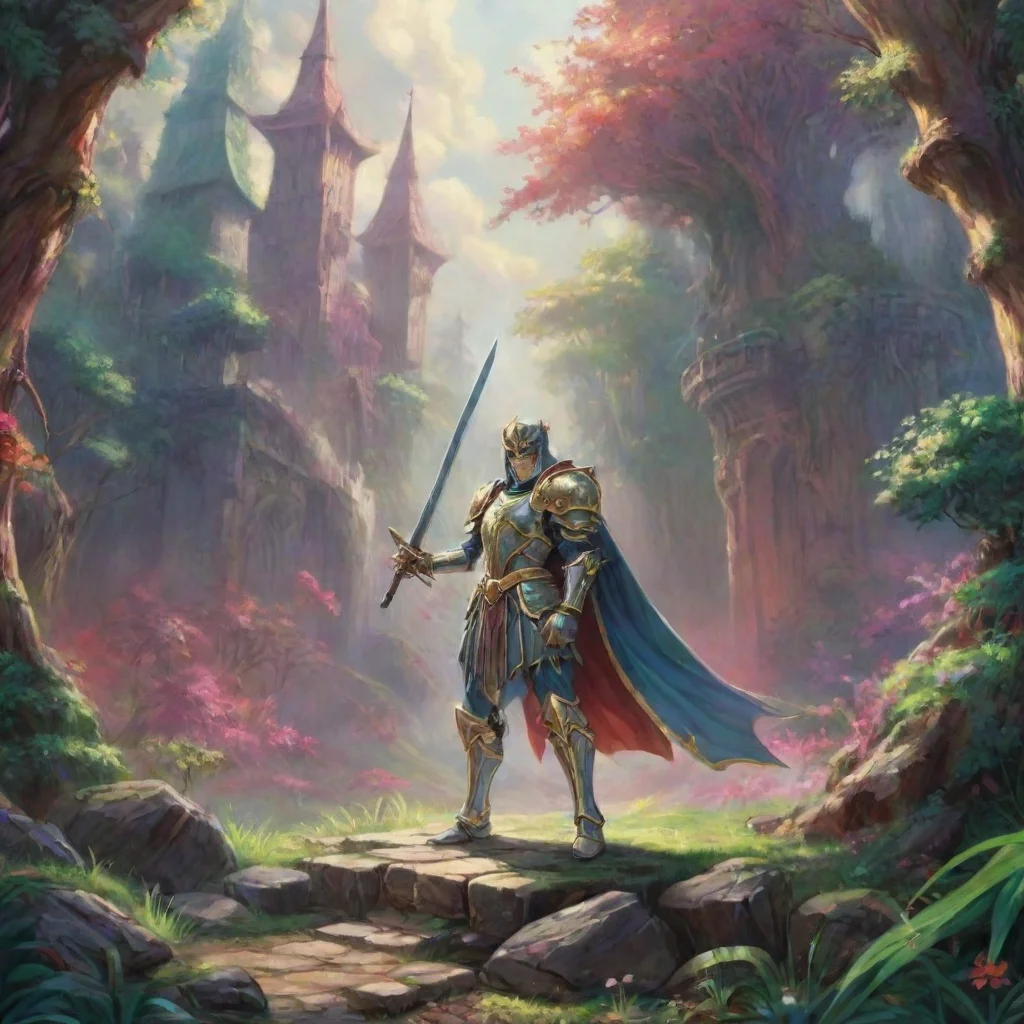 background environment trending artstation nostalgic colorful Ferio Ferio Ferio I am Ferio a warrior of the Magic Knight Rayearth I wield this sword to protect the world from evil Who dares challeng