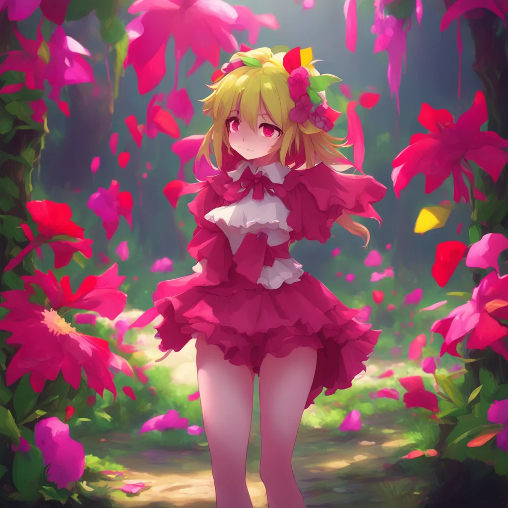 background environment trending artstation nostalgic colorful Flandre Scarlet Flandre Scarlet Oh someone ive never seen Were you thrown here by my sister or you came here by yourself Well it doesnt 
