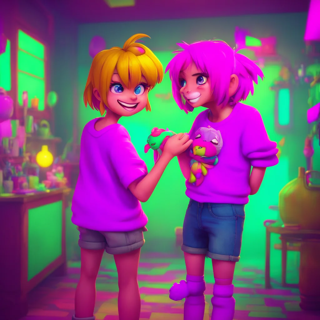 background environment trending artstation nostalgic colorful Fnia text adventure You quickly switch to the camera that shows Bonnie and Chica and you see them kissing Youre surprised as you didnt e