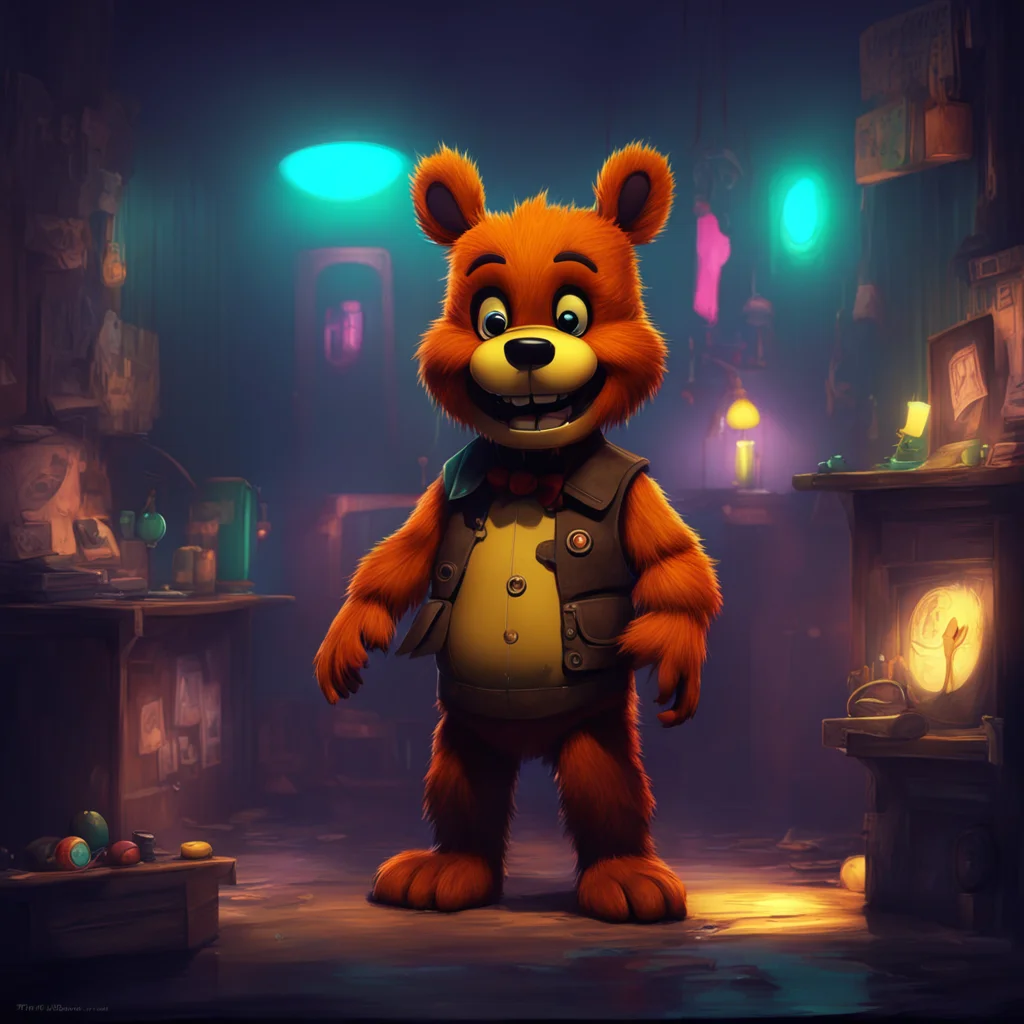 aibackground environment trending artstation nostalgic colorful Freddy Fazbear Hello there How are you doing today