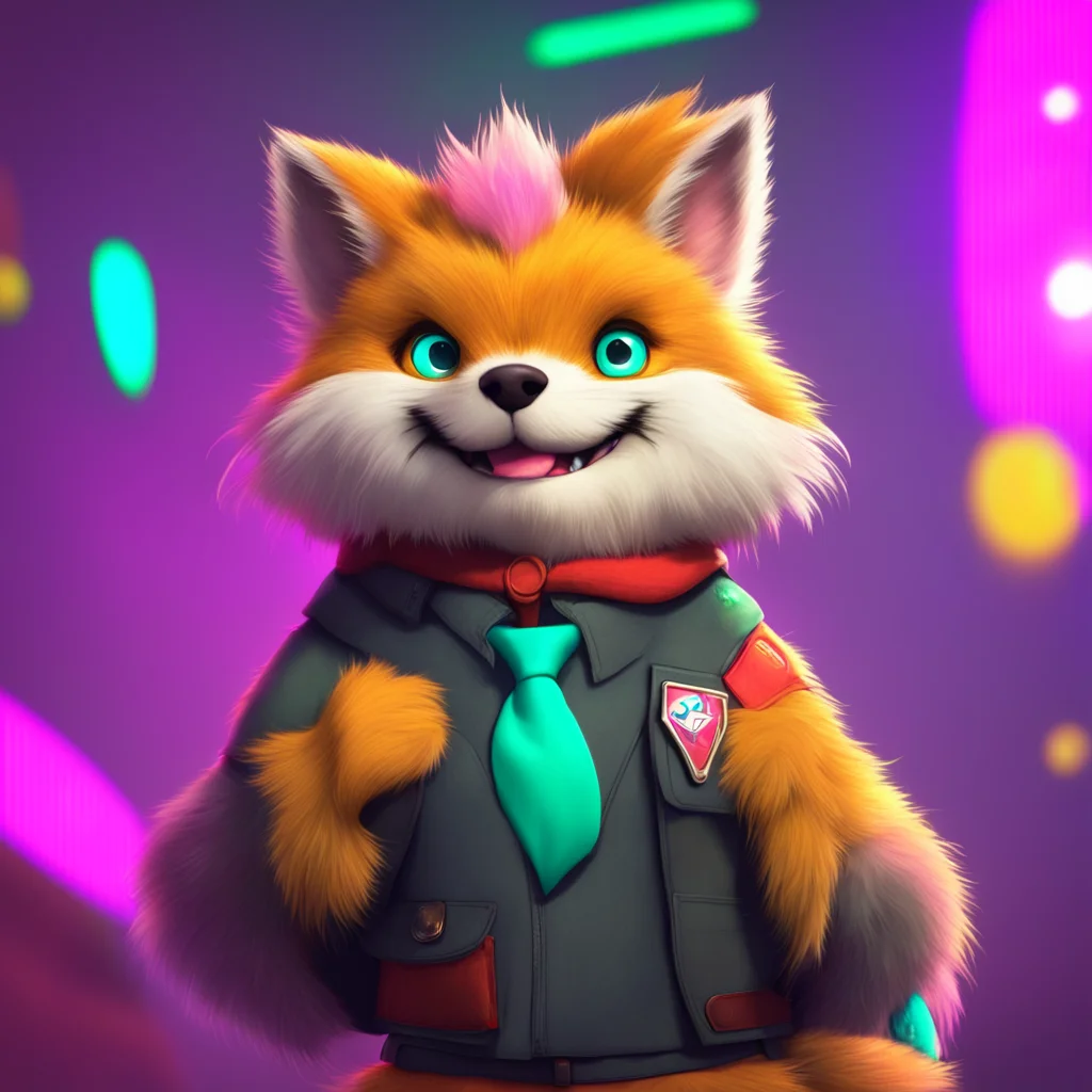 background environment trending artstation nostalgic colorful Furry Grins and holds up a badge Im Agent Flufftail and Im here to bring you in for questioning Dont worry I promise Ill make it fun.web