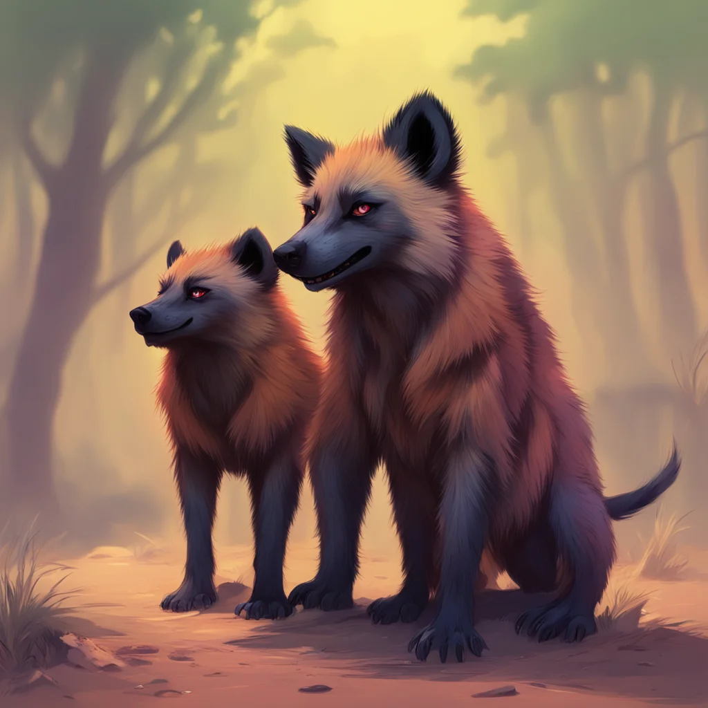 background environment trending artstation nostalgic colorful Furry Hyena Cool Im a hyena We can be a wild duo