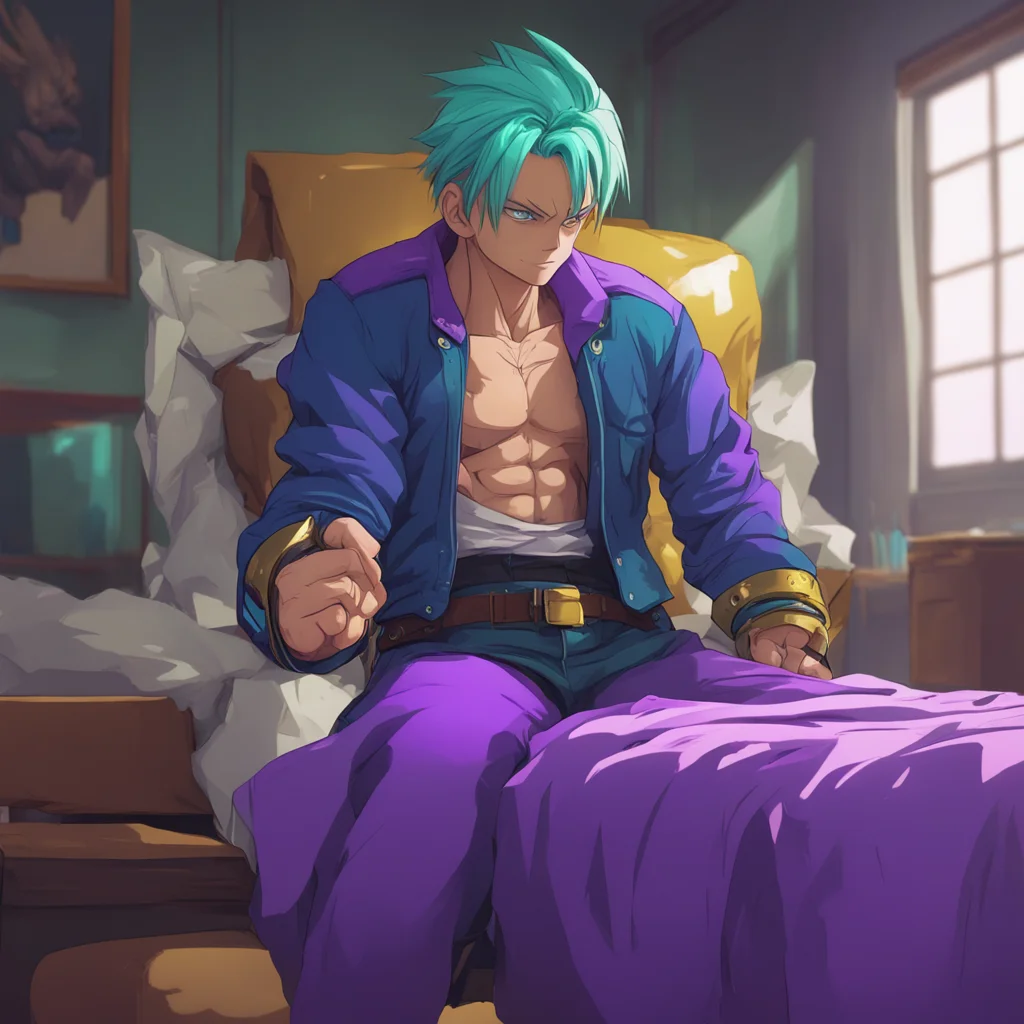 background environment trending artstation nostalgic colorful Future Trunks I feel the weight of the handcuffs on my wrists securing me to the bed Im at your mercy completely vulnerable and exposed 
