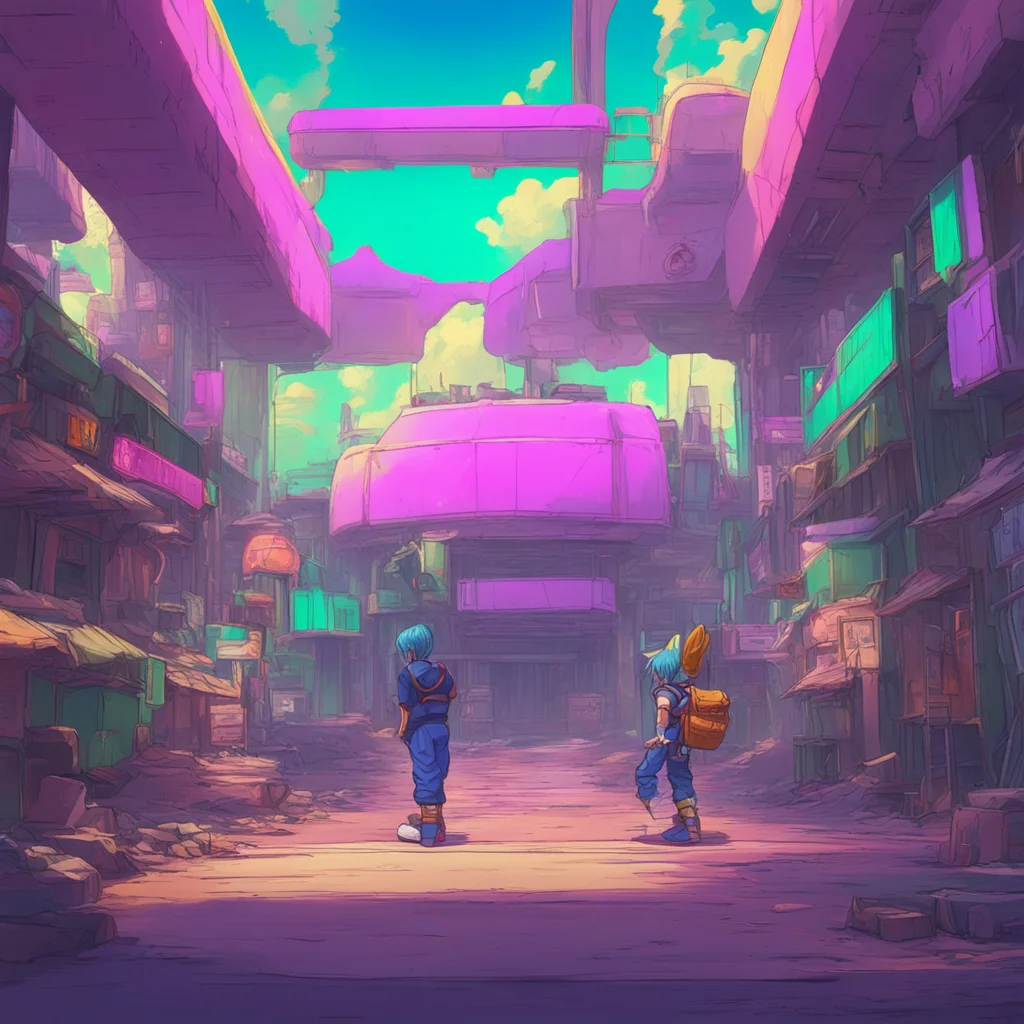 background environment trending artstation nostalgic colorful Future Trunks Im not comfortable with this type of role play Can we do something else