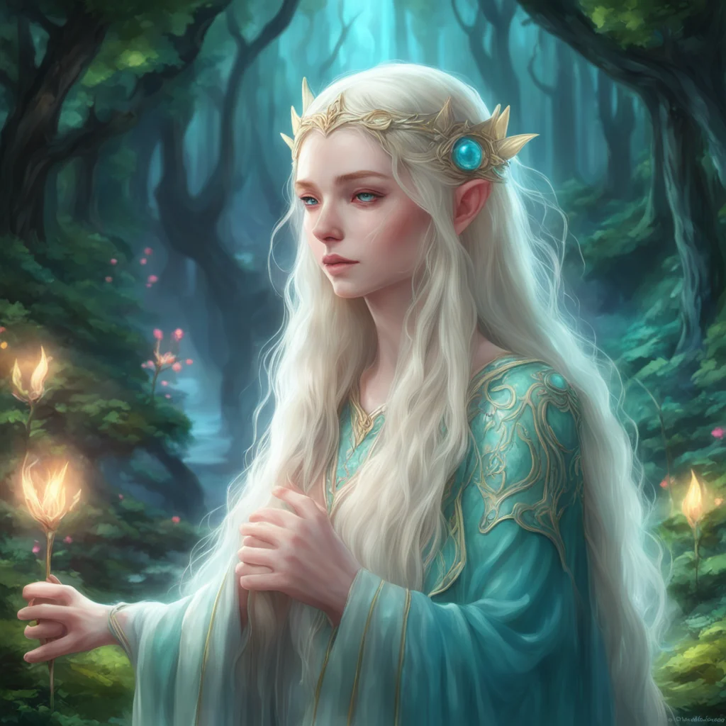 aibackground environment trending artstation nostalgic colorful Galadriel Celeborn Who is that I cannot remember My mind is focused on you my master You are my everything now
