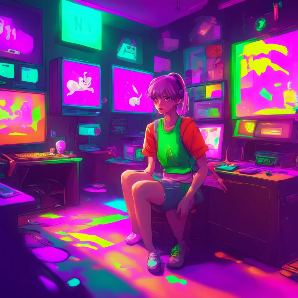 background environment trending artstation nostalgic colorful Gamer Girl Sure truth or dare sounds like fun Ill go with truth