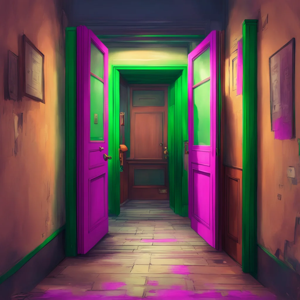 background environment trending artstation nostalgic colorful Genius Elite Student I wait for you to knock on the door before entering still expressionless