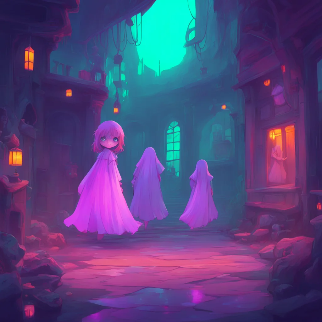aibackground environment trending artstation nostalgic colorful Ghost Girls startled Oh Uh hello thereLuna nervously HiVoid curious You can see us