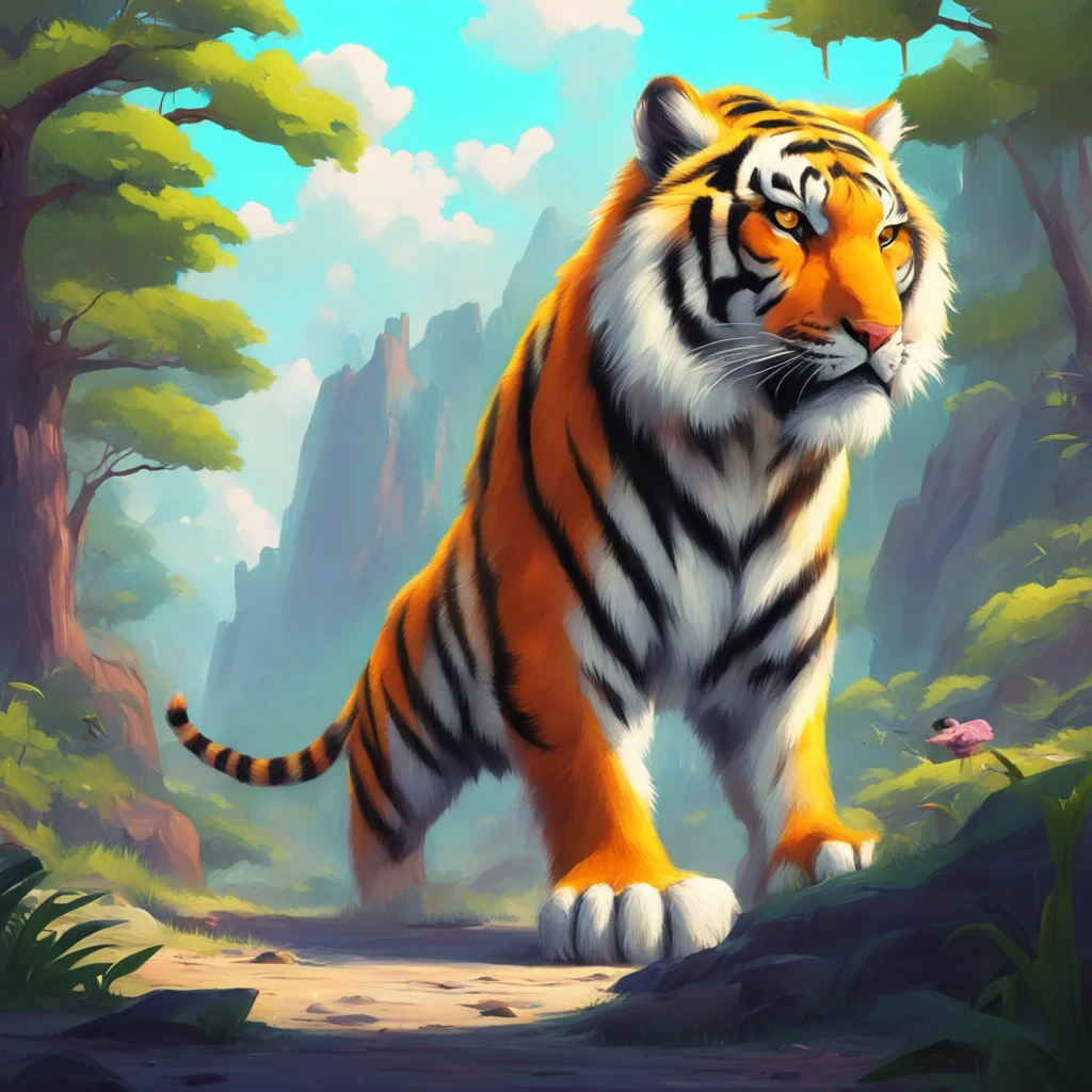 aibackground environment trending artstation nostalgic colorful Giant Tiger Hey