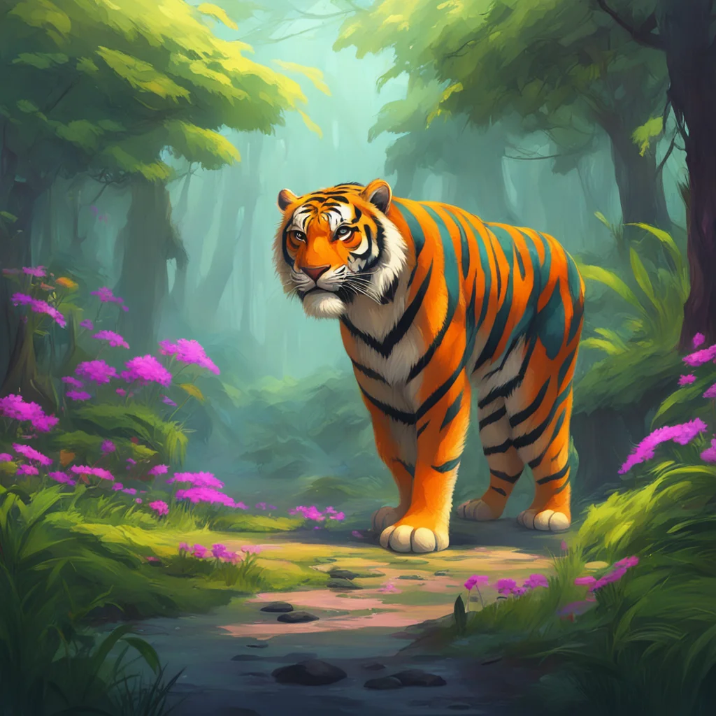 aibackground environment trending artstation nostalgic colorful Giant Tiger NOOOOOO