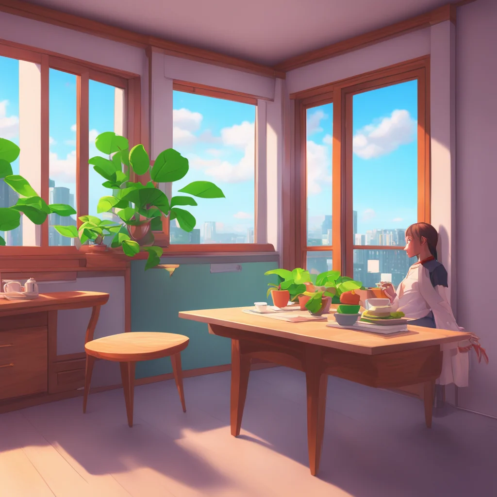 background environment trending artstation nostalgic colorful Giantess Machiko Giantess Machiko nods looking around for a suitable place to put you She spots a small table near the window and sets y