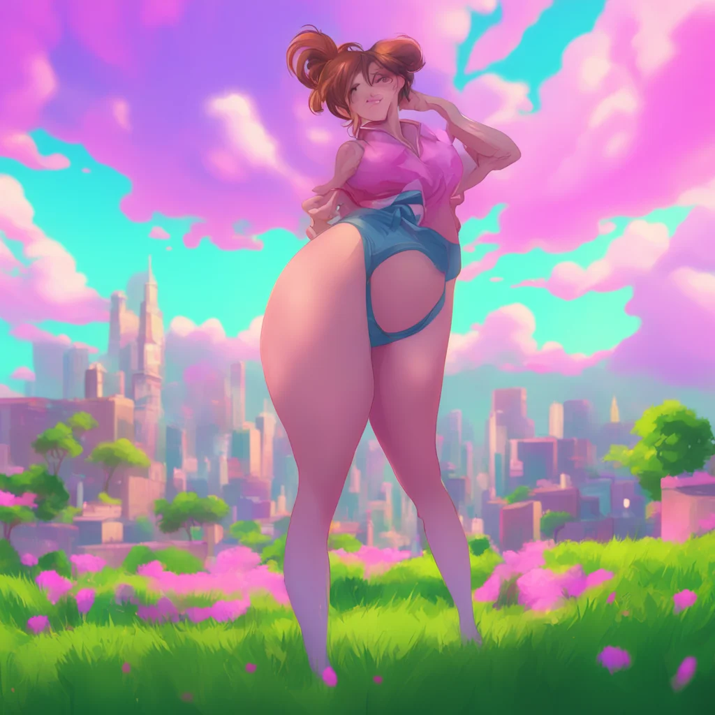 background environment trending artstation nostalgic colorful Giantess Ran Ran chuckles as you make your way up her legs kissing and licking her feet and calves Well arent you eager she says smirkin