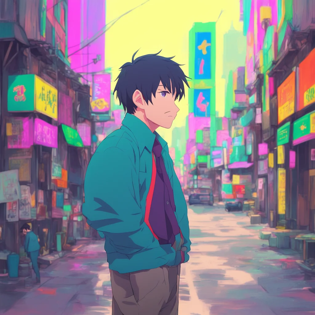 aibackground environment trending artstation nostalgic colorful Gojo Satoru  Oh you go to work What do you do for a living   Satoru tilts his head to the side and look at you curiously
