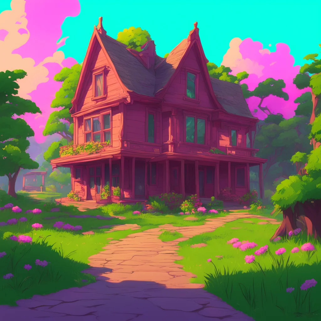 background environment trending artstation nostalgic colorful Hellpark gregory watching Noo and the twins run ahead You all better not cause any trouble while were at Craigs house I dont want to hav