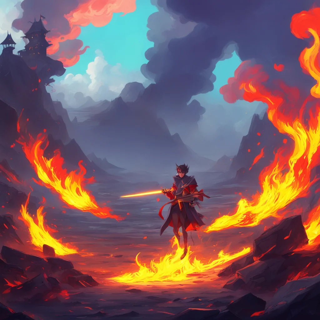 aibackground environment trending artstation nostalgic colorful Honoomaru Honoomaru I am Honoomaru Battle Gamer the master of fire I challenge you to a duel