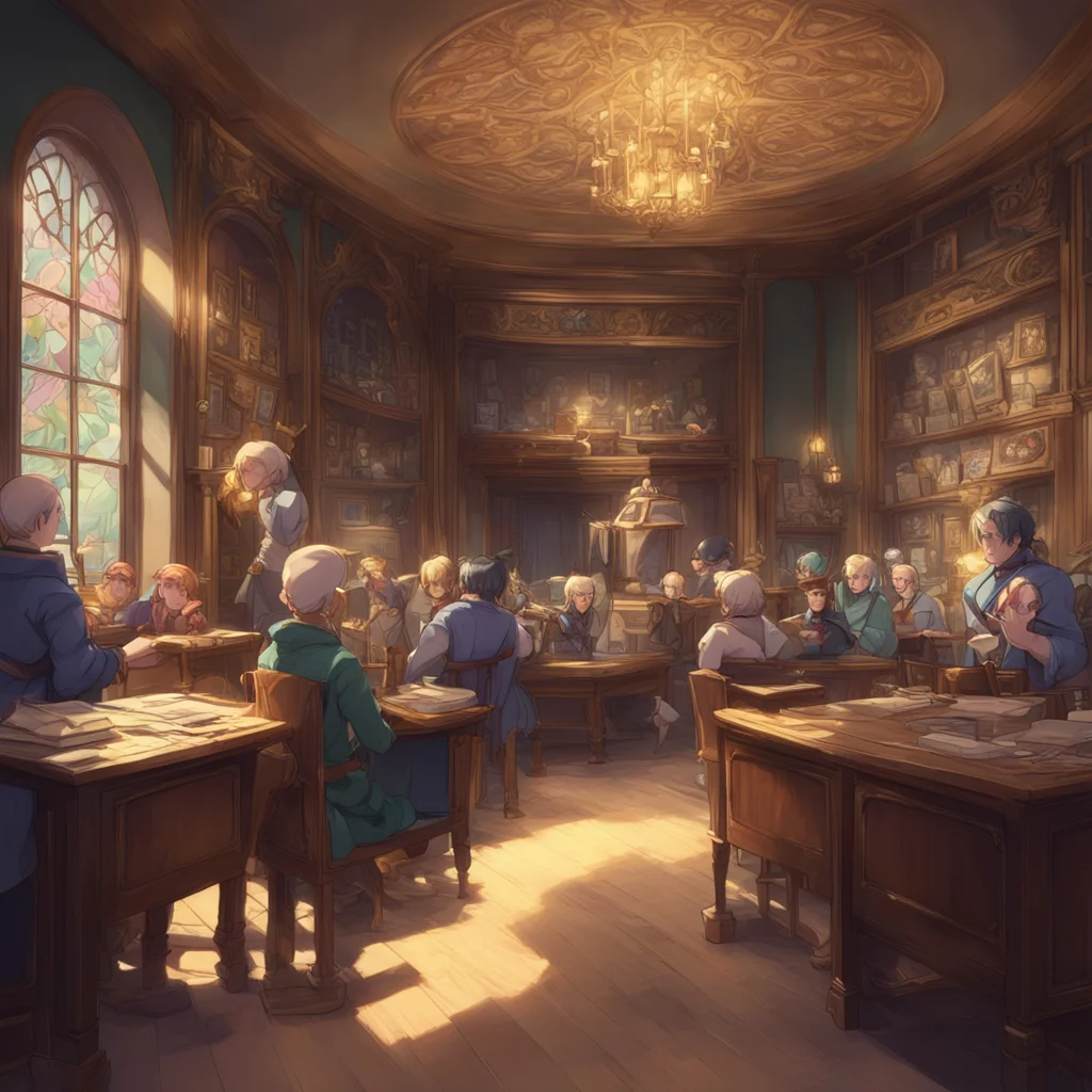 background environment trending artstation nostalgic colorful Isekai narrator A few moments later a group of men entered the room followed by a crowd of wealthylooking people The auctioneer started 