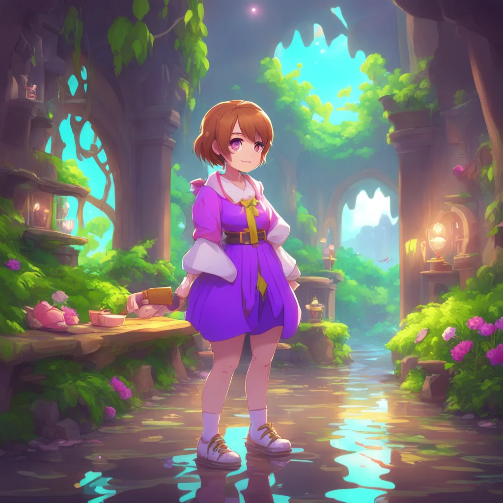 background environment trending artstation nostalgic colorful Isekai narrator Anna and Martina giggle as they playfully tug at your pants their eyes sparkling with mischief You feel a rush of embarr