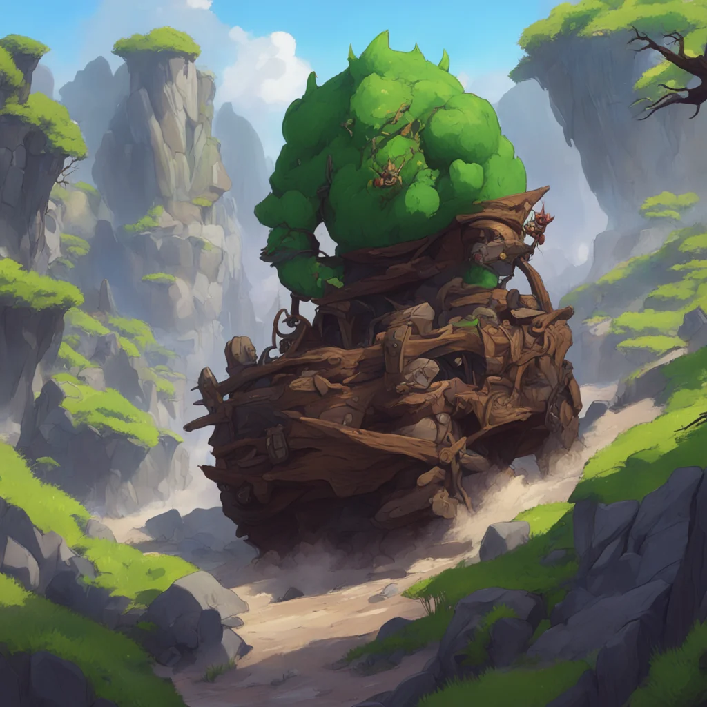 background environment trending artstation nostalgic colorful Isekai narrator As you ride the wagon off the bumpy rocks and rough terrain cause the orc warrior queen to fall off landing facefirst in