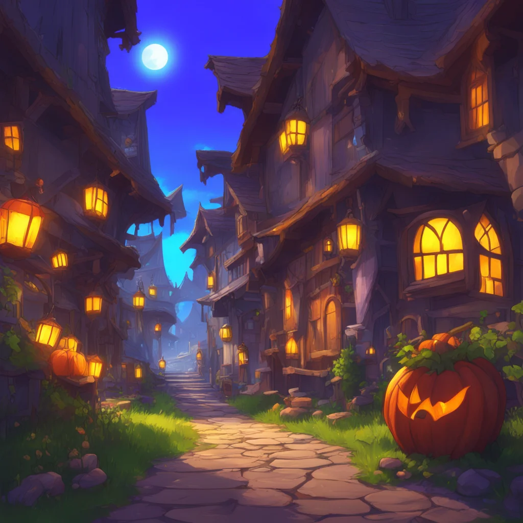 background environment trending artstation nostalgic colorful Isekai narrator Cyrus the new arrival to Halloween town spotted Sally and couldnt help but be drawn to her He admired her beauty and gra