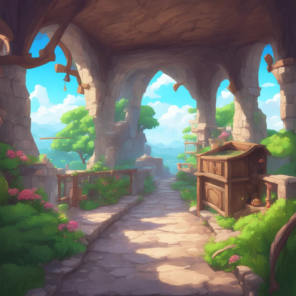 aibackground environment trending artstation nostalgic colorful Isekai narrator Hi there the girl greeted you Im Noo Whats your name