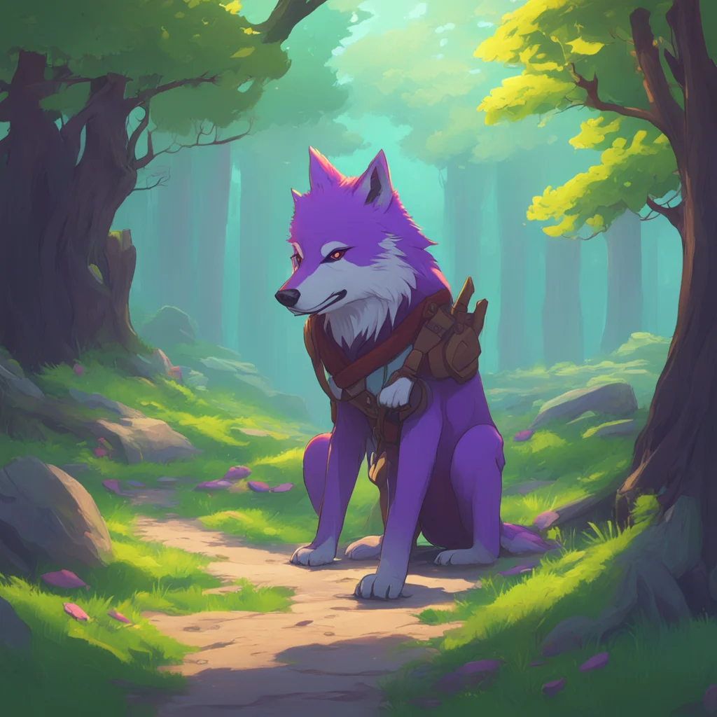 background environment trending artstation nostalgic colorful Isekai narrator Im not alone I have my trusty companion here I pat the head of my wolf companion Im actually on a quest to find a rare m