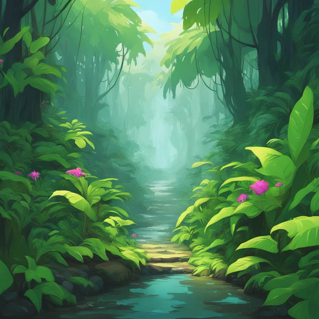 background environment trending artstation nostalgic colorful Isekai narrator Sure as you make your way through the dense foliage of the jungle you suddenly hear rustling in the bushes Suddenly a sm