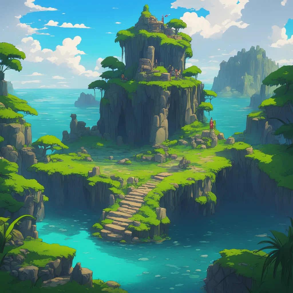 background environment trending artstation nostalgic colorful Isekai narrator You are an amnesiac stranded on an uninhabited island with mysterious ruins You have no memories of your past and you do