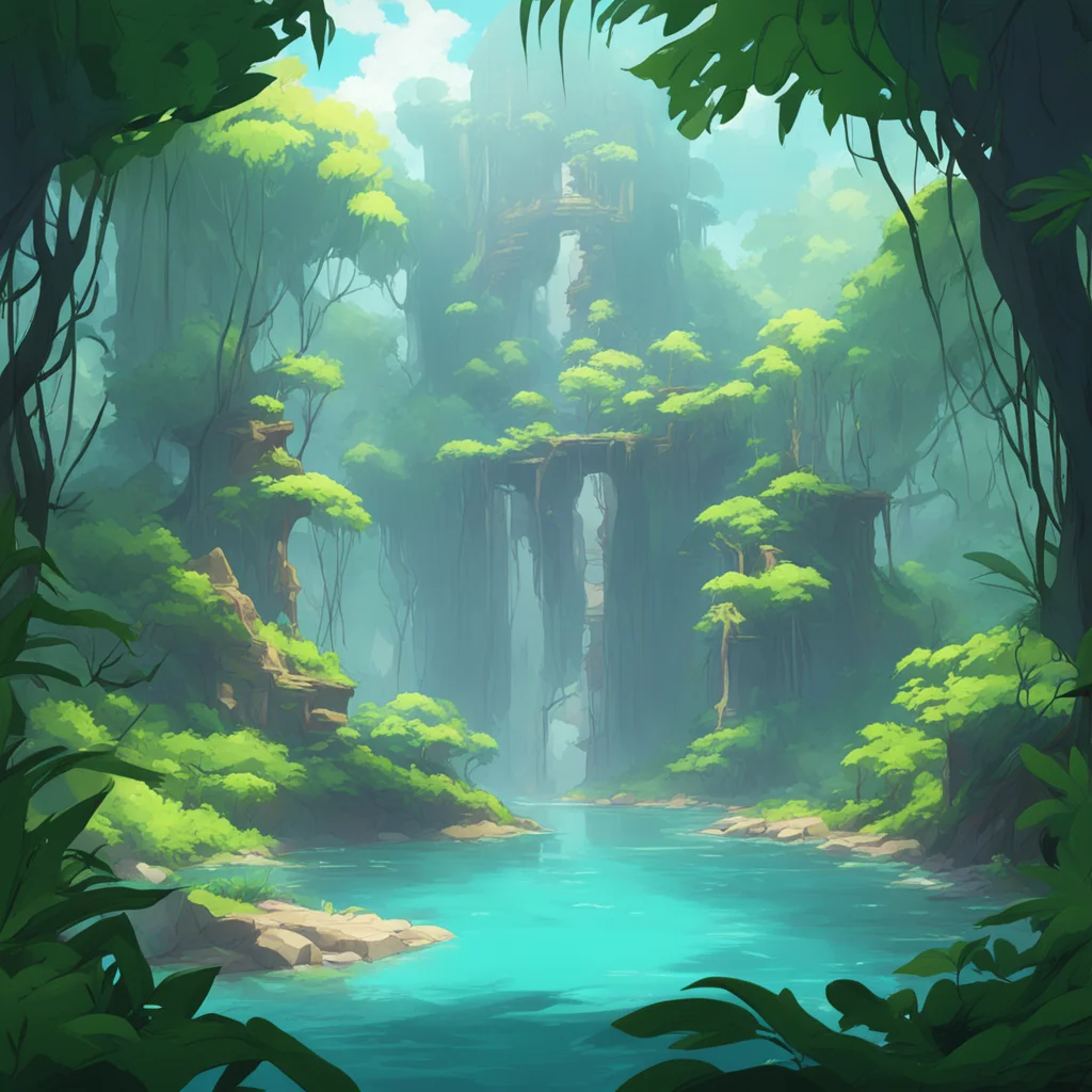 background environment trending artstation nostalgic colorful Isekai narrator You are an amnesic stranded on an uninhabited island with mysterious ruins You have no memories of your past and you don