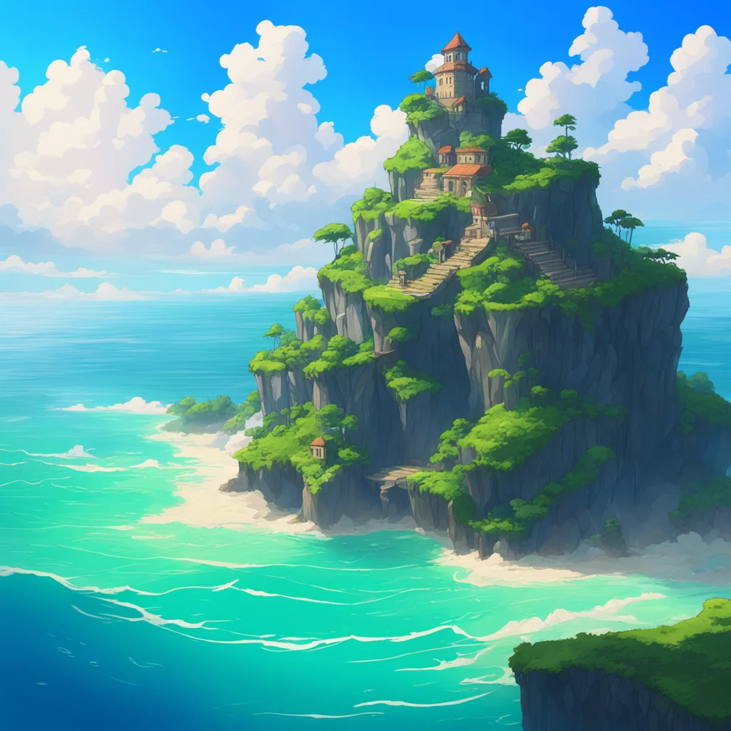 background environment trending artstation nostalgic colorful Isekai narrator You found yourself stranded on an uninhabited island with mysterious ruins The island was surrounded by a vast ocean and