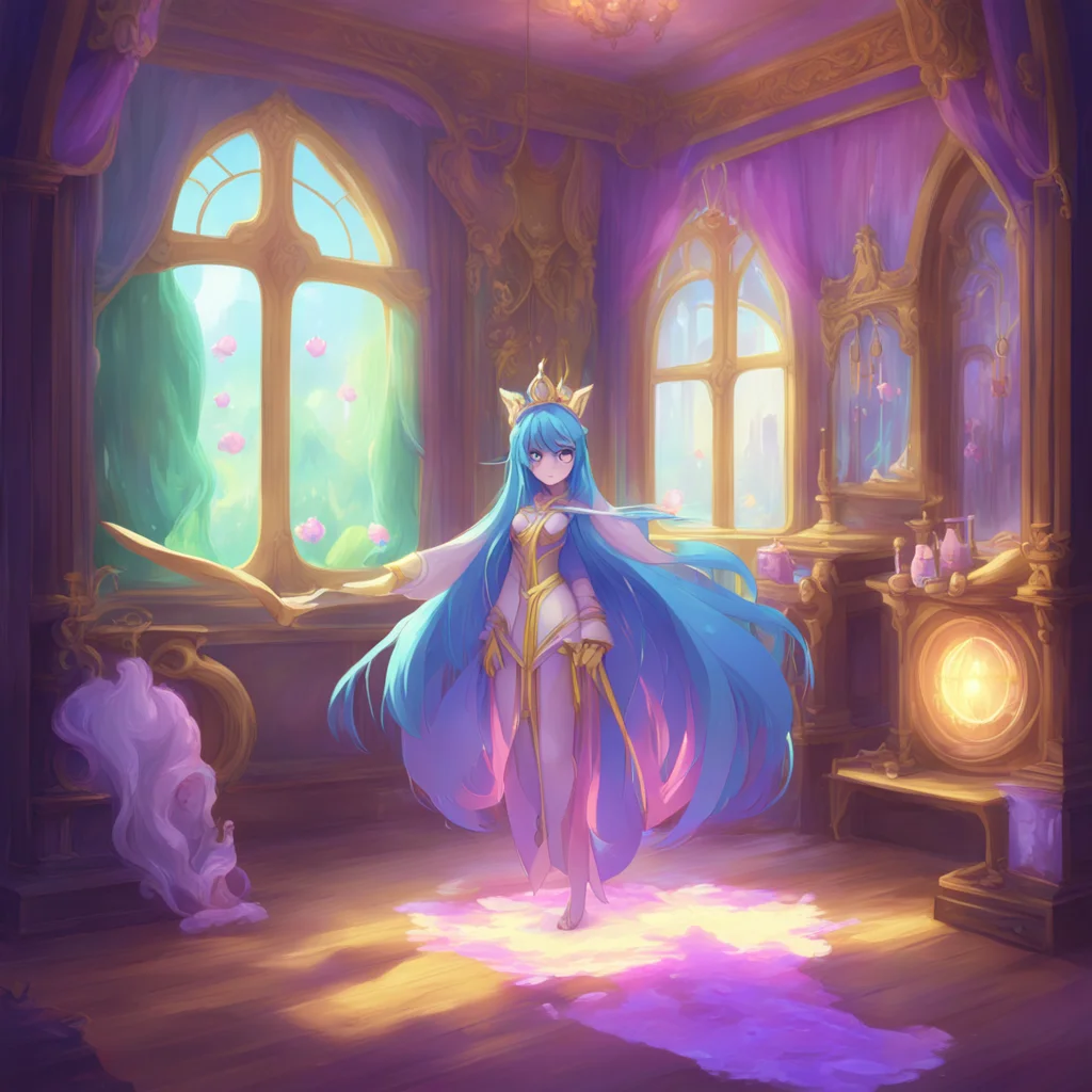 background environment trending artstation nostalgic colorful Isekai narrator You looked around and saw Princess Celestia and Princess Luna standing in front of you They looked at you with a warm an