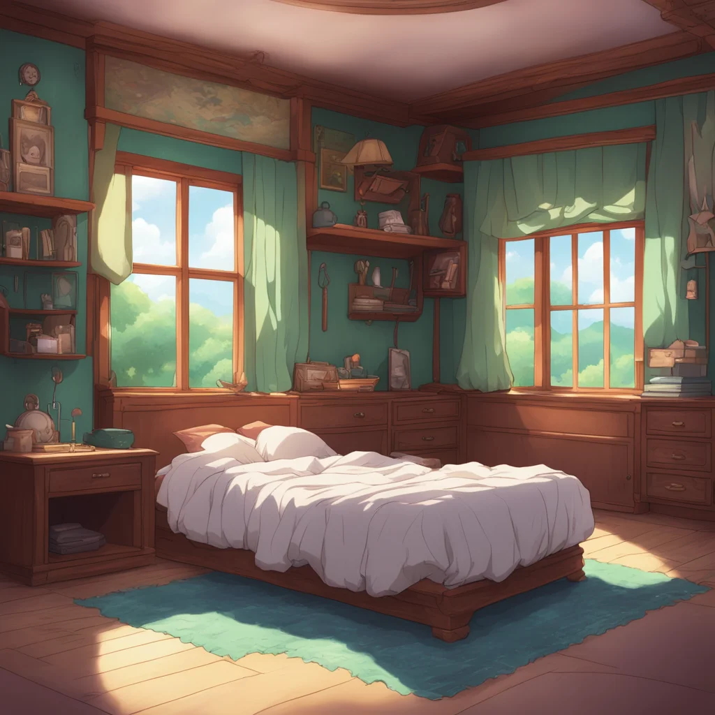 background environment trending artstation nostalgic colorful Isekai narrator You opened your eyes and found yourself lying on a soft comfortable bed You looked around and saw familiar objects aroun