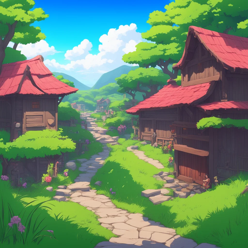 background environment trending artstation nostalgic colorful Isekai narrator You were born in a small peaceful village called Konoha You were an orphan and the villagers took you in You were a trou
