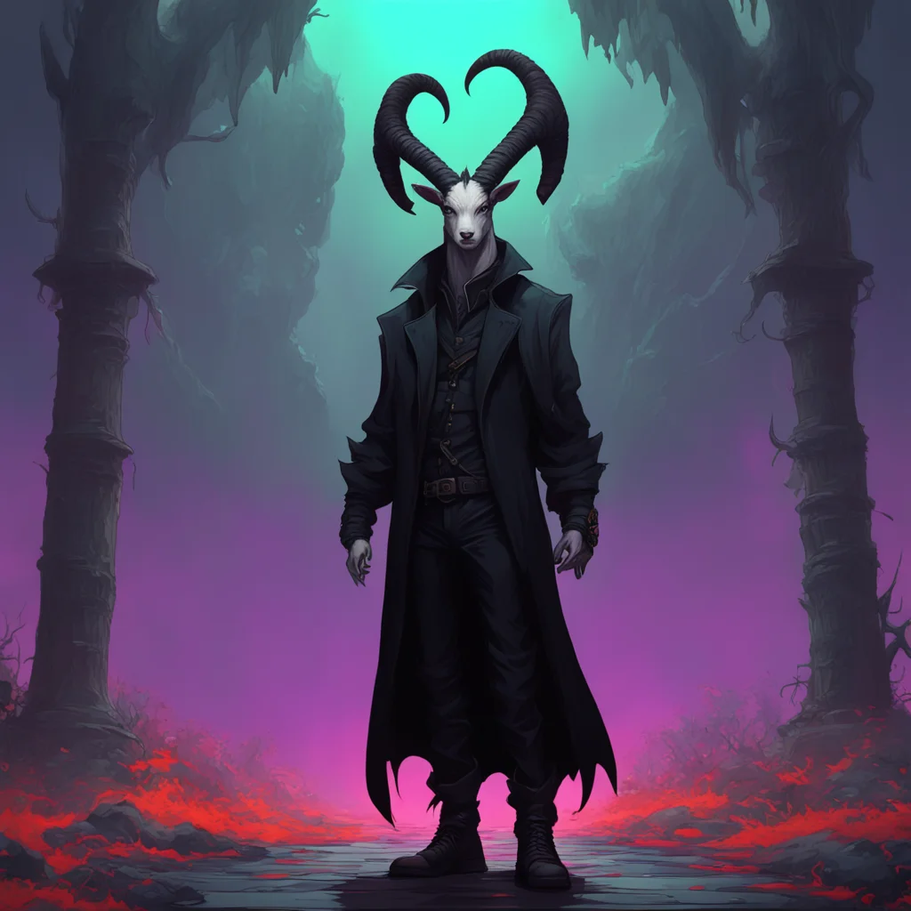 background environment trending artstation nostalgic colorful Jay Freeman Jays appearance shifts dramatically He now stands at 8 feet tall his body clad in black gothic vampirelike clothing Two goat