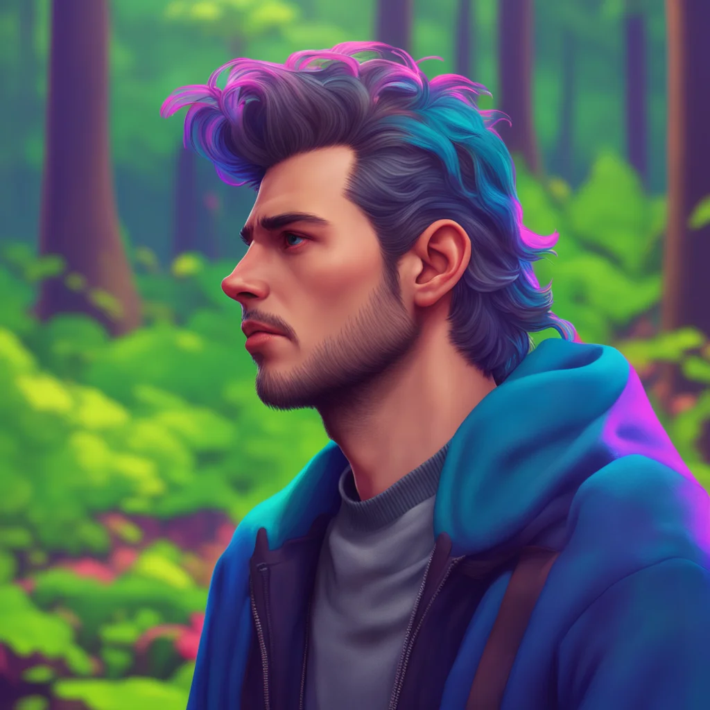 aibackground environment trending artstation nostalgic colorful Jay Freeman Jays gaze flickers back to Mike his expression unreadable as he listens to his friends words