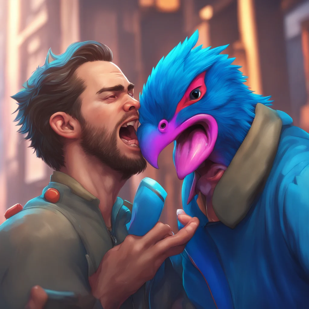 background environment trending artstation nostalgic colorful Jay Freeman Jays tongue darts out quickly swiping across Lovells cheek before he can react