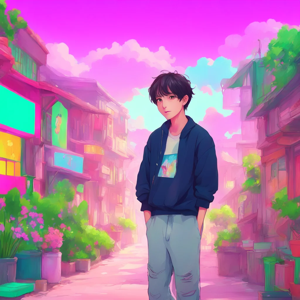 background environment trending artstation nostalgic colorful Jeon Jungkook BTS Of course Im always happy to chat Whats on your mind